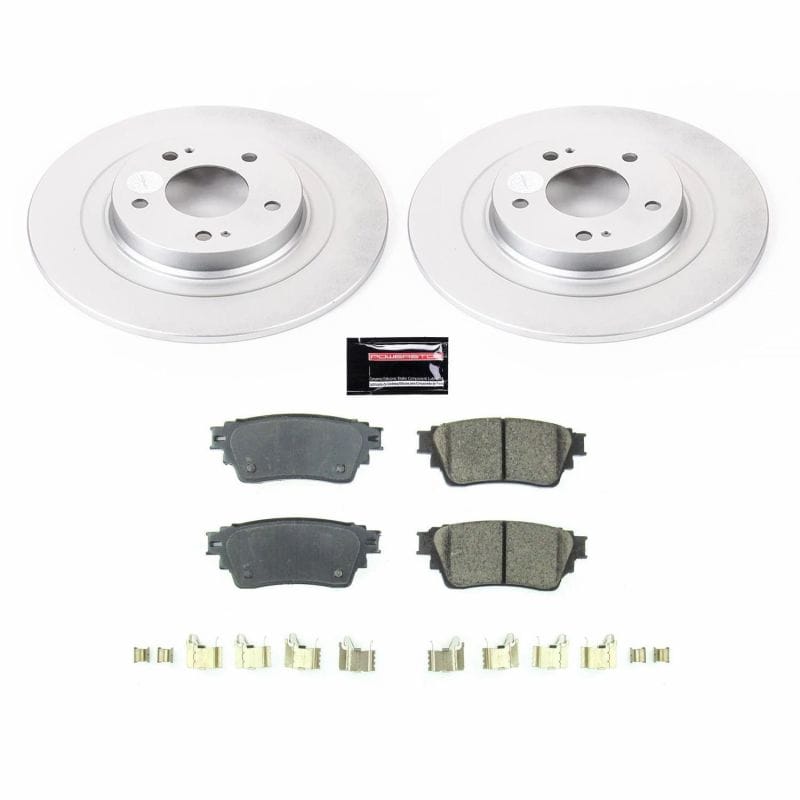 PowerStop — Genuine Geomet Coated Rotor and Low-Dust Ceramic Brake Pad Kit