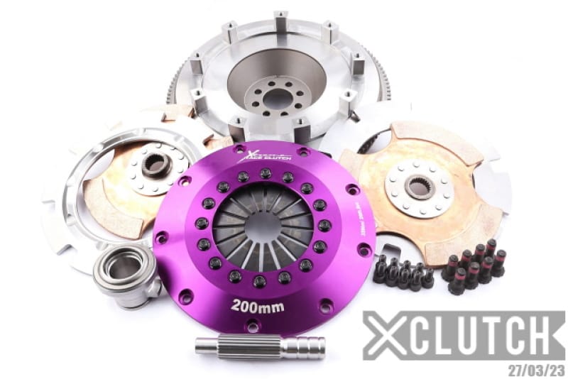 XCLUTCH — Clutch Kit Inc Chromoly Flywheel; 8"  Twin Solid Ceramic Clutch Discs
