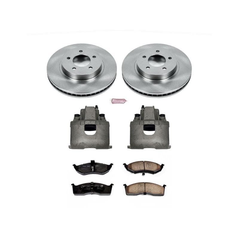 PowerStop — OE Stock Replacement Low-Dust Ceramic Brake Pad, Rotor and Caliper Kit