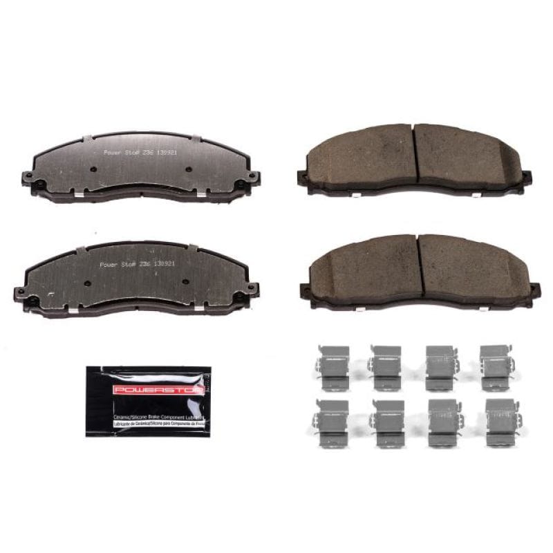 PowerStop — PowerStop - Z36 Truck and SUV Carbon-Fiber Ceramic Brake Pads with Hardware Kit