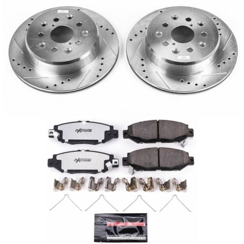 PowerStop — Z26 Street Performance Ceramic Brake Pad and Drilled & Slotted Rotor Kit