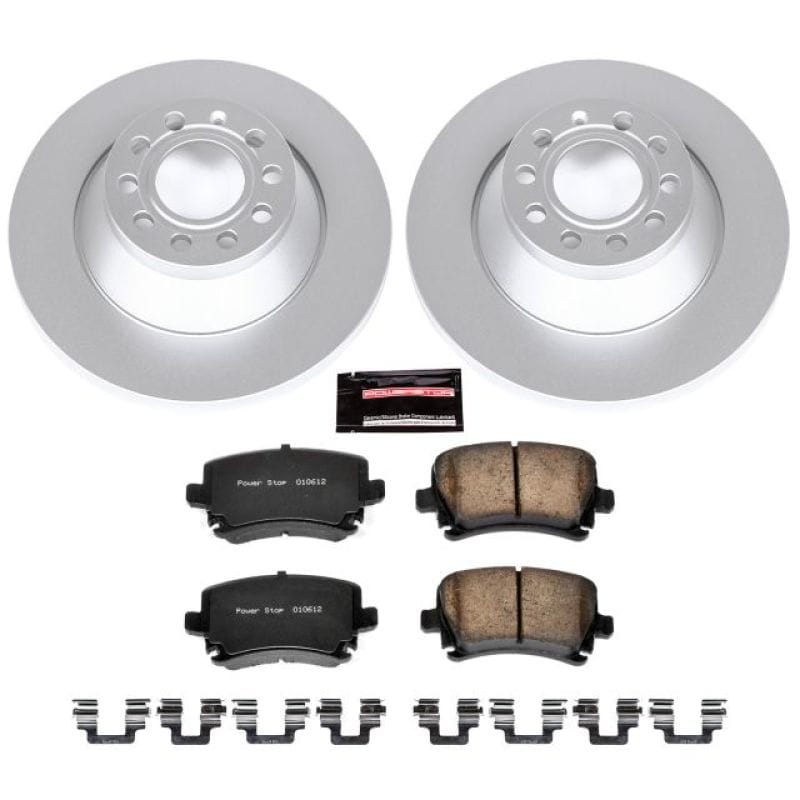 PowerStop — Genuine Geomet Coated Rotor and Carbon-Fiber Ceramic Brake Pad Kit