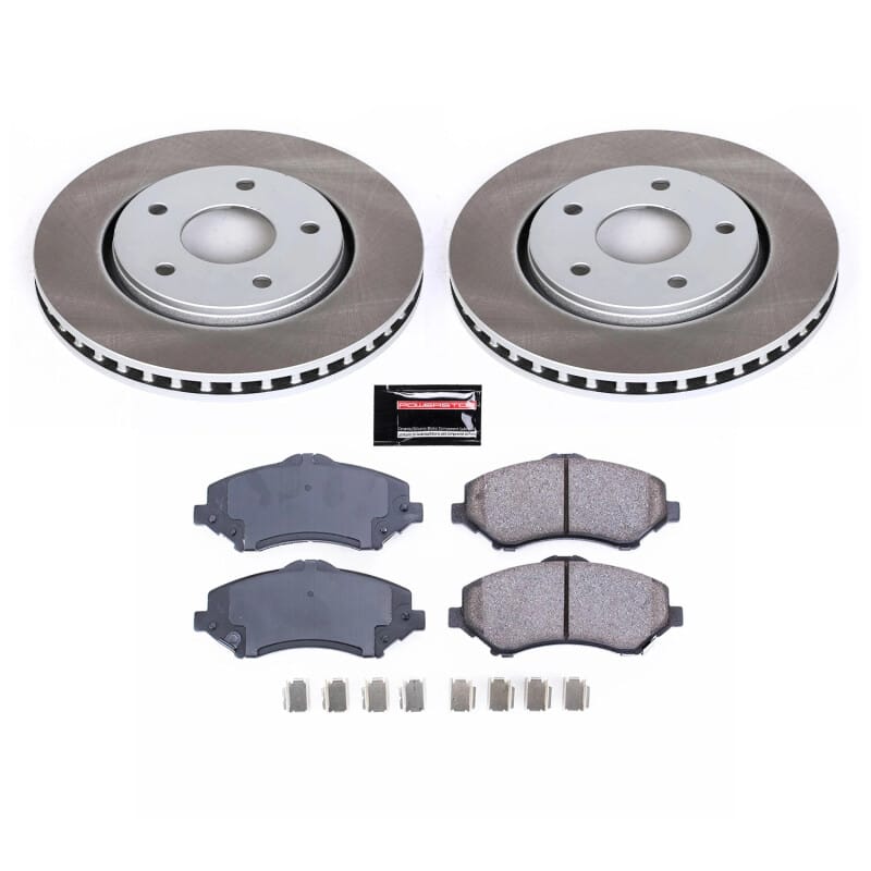 PowerStop — Semi-Coated Rotor and Low-Dust Ceramic Brake Pad Kit