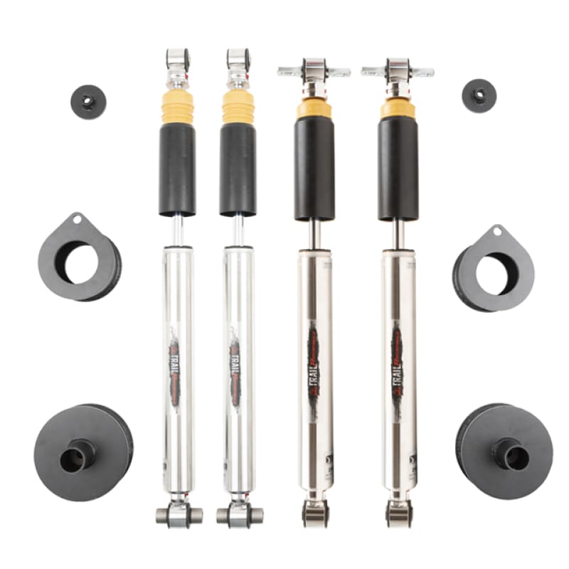 Belltech — Complete Kit Inc. Damping Adjustable Front & Rear shocks & leveling spacers
2.5 INCH LEVELING KIT W/ DAMPING ADJUSTABLE FRONT & REAR SHOCKS - 1033HKP