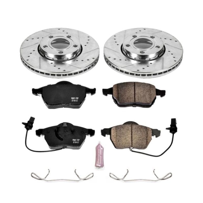PowerStop — Z23 Daily Driver Carbon-Fiber Ceramic Brake Pad and Drilled & Slotted Rotor Kit