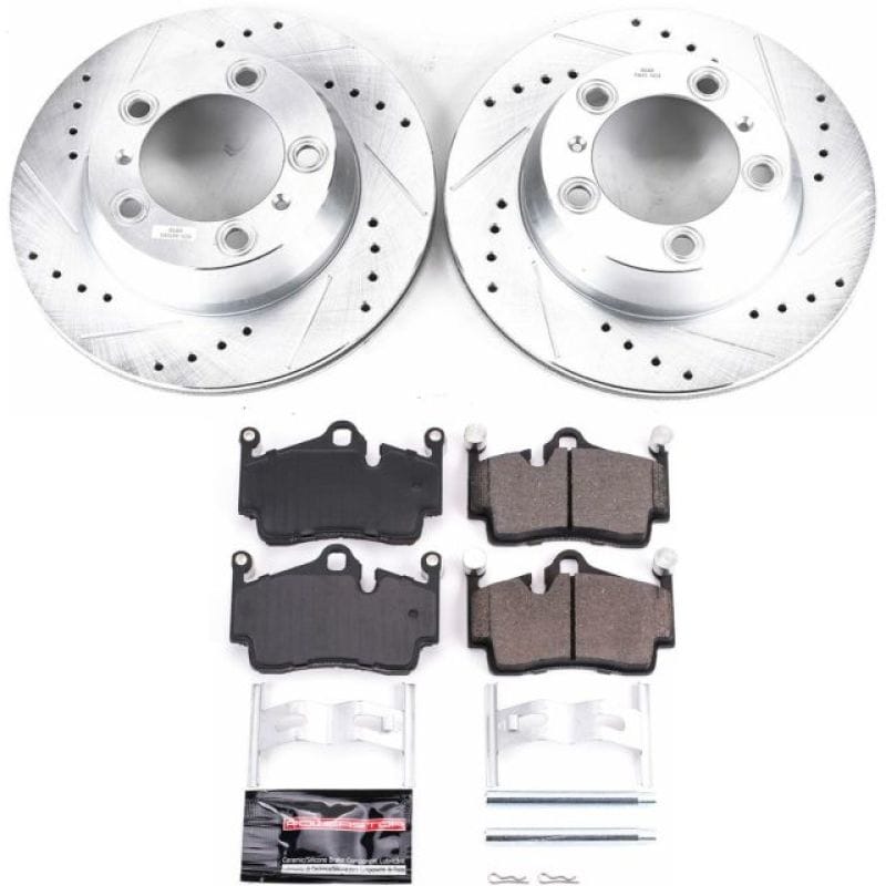 PowerStop — Z23 Daily Driver Carbon-Fiber Ceramic Brake Pad and Drilled & Slotted Rotor Kit