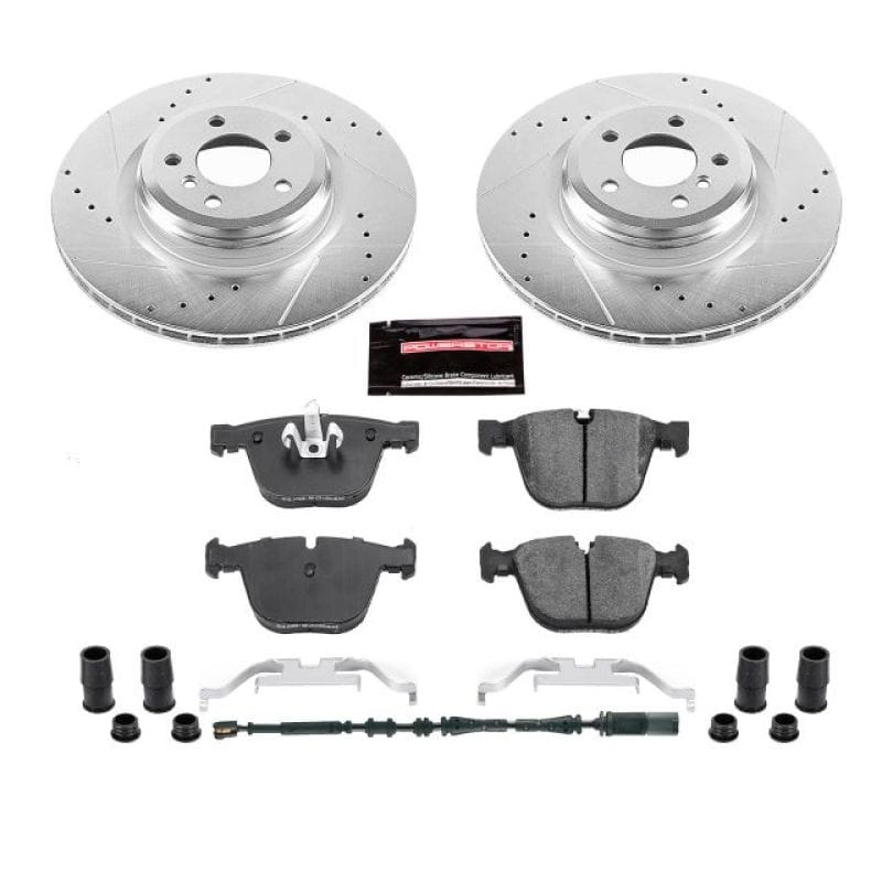 PowerStop — Z23 Daily Driver Carbon-Fiber Ceramic Brake Pad and Drilled & Slotted Rotor Kit