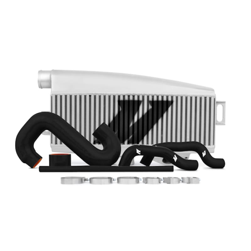 Mishimoto — Top-Mount Intercooler Kit, Silver w/ Black Pipes, fits Subaru WRX/STI 2002-2007
Subaru WRX/STI Performance Top-Mount Intercooler Kit