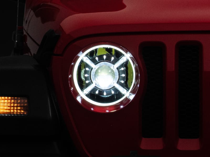 Raxiom — 9-Inch LED Headlights with DRL and Halo
Clear Lens