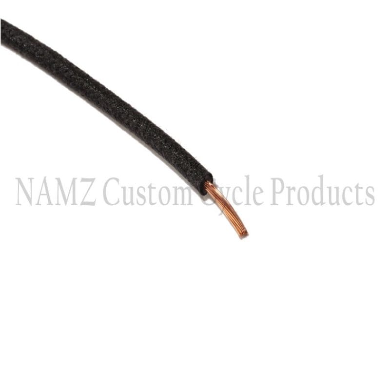 NAMZ — NAMZ OEM Color Cloth-Braided Wire 25ft. Pack 16g - Black