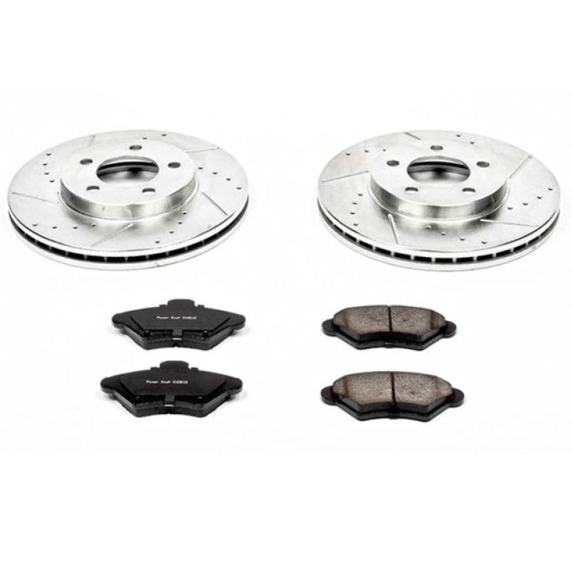PowerStop — Z23 Daily Driver Carbon-Fiber Ceramic Brake Pad and Drilled & Slotted Rotor Kit