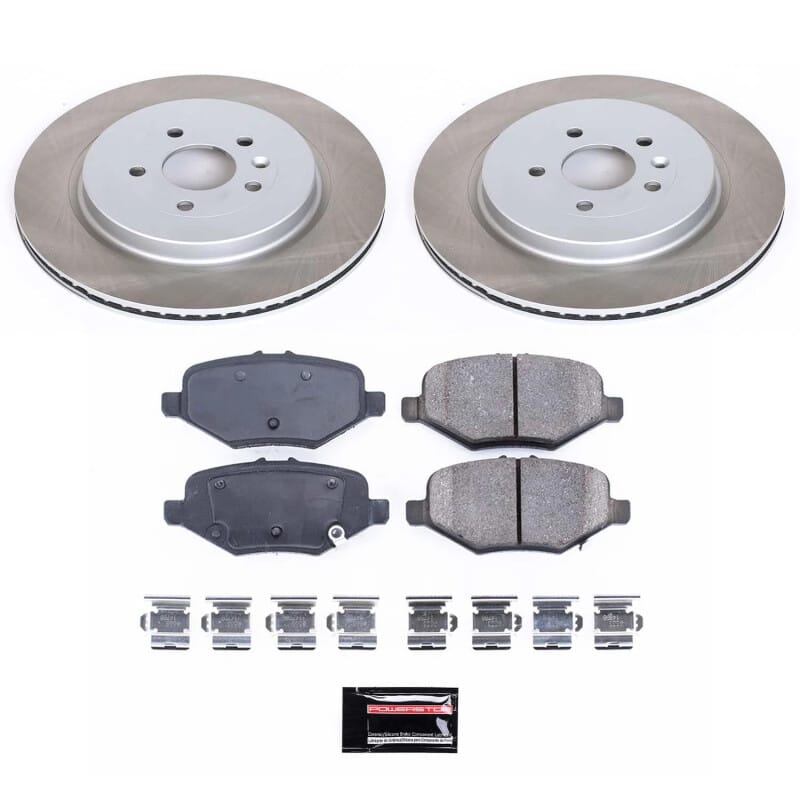 PowerStop — Semi-Coated Rotor and Low-Dust Ceramic Brake Pad Kit
