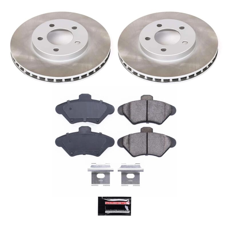 PowerStop — Semi-Coated Rotor and Low-Dust Ceramic Brake Pad Kit
