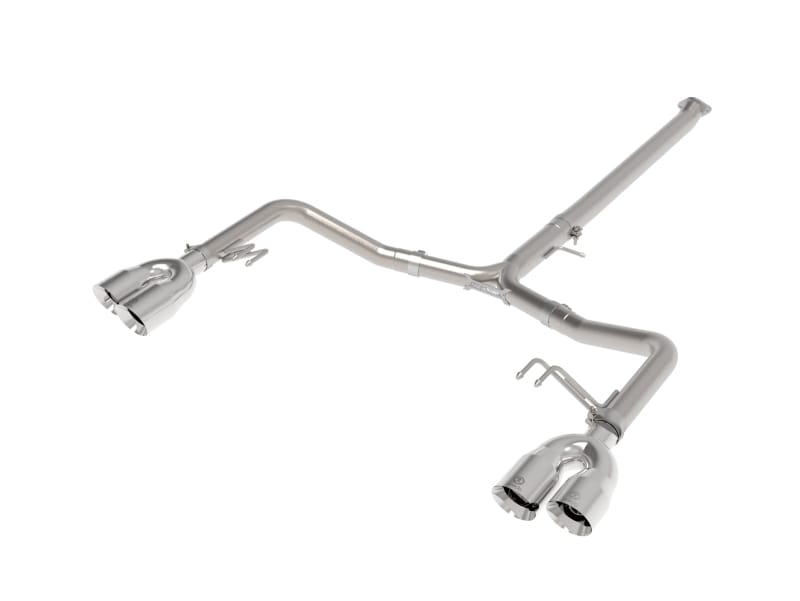 aFe — Takeda 3 IN to 2-1/2 IN 304 Stainless Steel Axle-Back Exhaust w/ Polished Tip