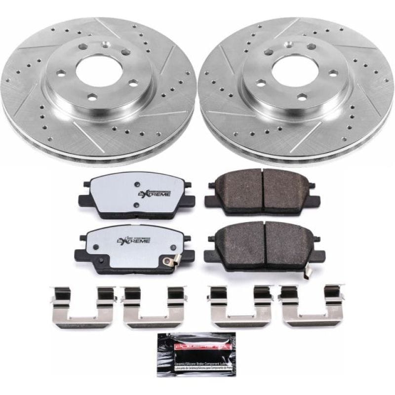 PowerStop — Z36 Truck and SUV Carbon-Fiber Ceramic Brake Pad and Drilled & Slotted Rotor Kit