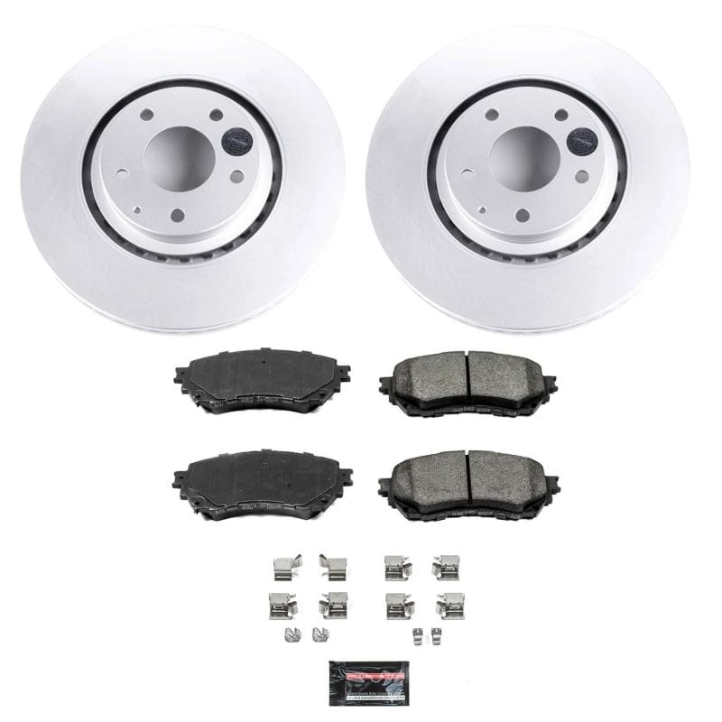 PowerStop — Genuine Geomet Coated Rotor and Low-Dust Ceramic Brake Pad Kit
