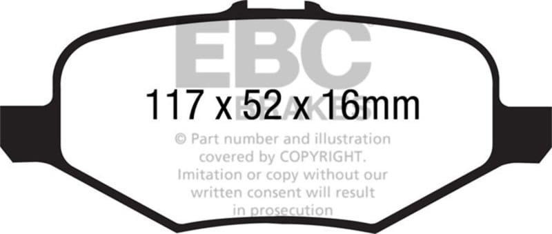 EBC — EBC 13+ Ford Explorer 3.5 Twin Turbo 4WD Greenstuff Rear Brake Pads
Disc Brake Pad