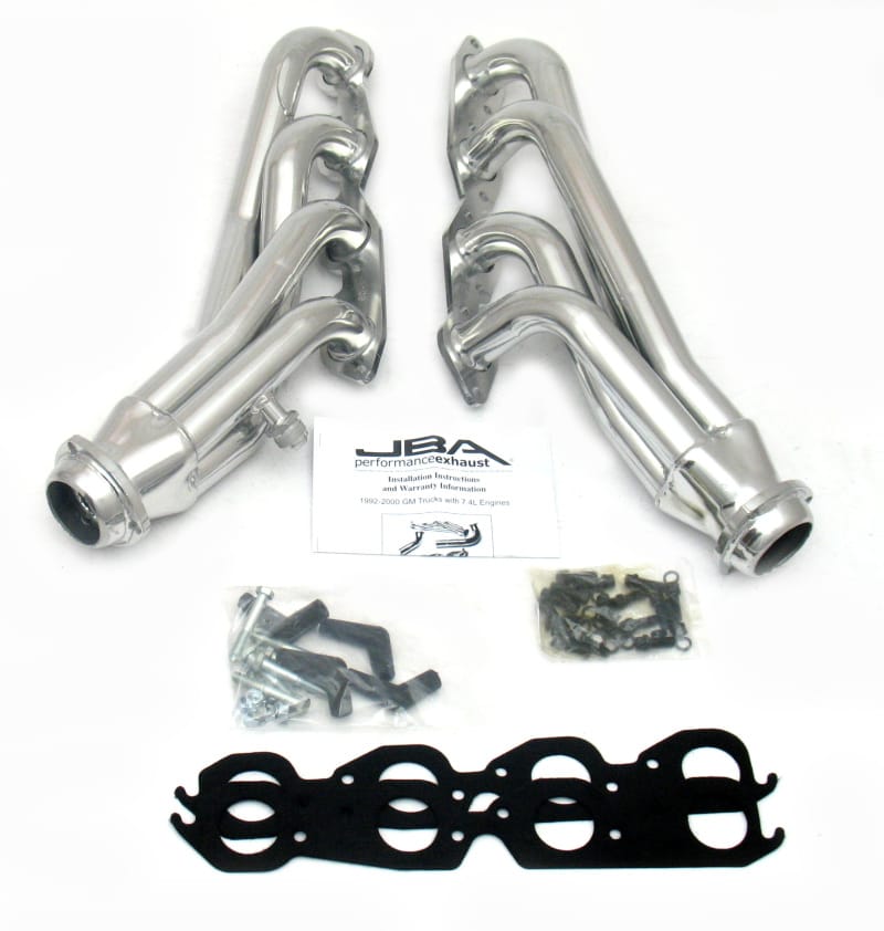 JBA — JBA 96-00 GM Truck 7.4L Vortec w/o A.I.R. 1-3/4in Primary Silver Ctd Cat4Ward Header
Exhaust Header