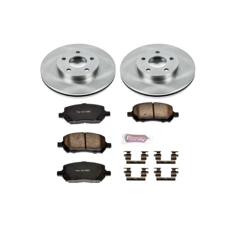 PowerStop — OE Stock Replacement Low-Dust Ceramic Brake Pad and Rotor Kit