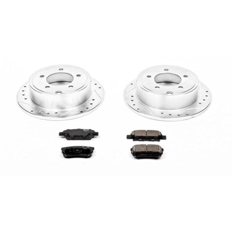PowerStop — Z23 Daily Driver Carbon-Fiber Ceramic Brake Pad and Drilled & Slotted Rotor Kit