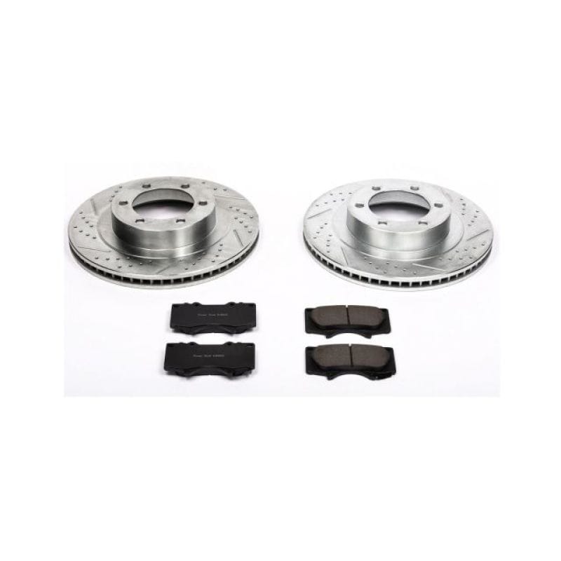 PowerStop — Z23 Daily Driver Carbon-Fiber Ceramic Brake Pad and Drilled & Slotted Rotor Kit