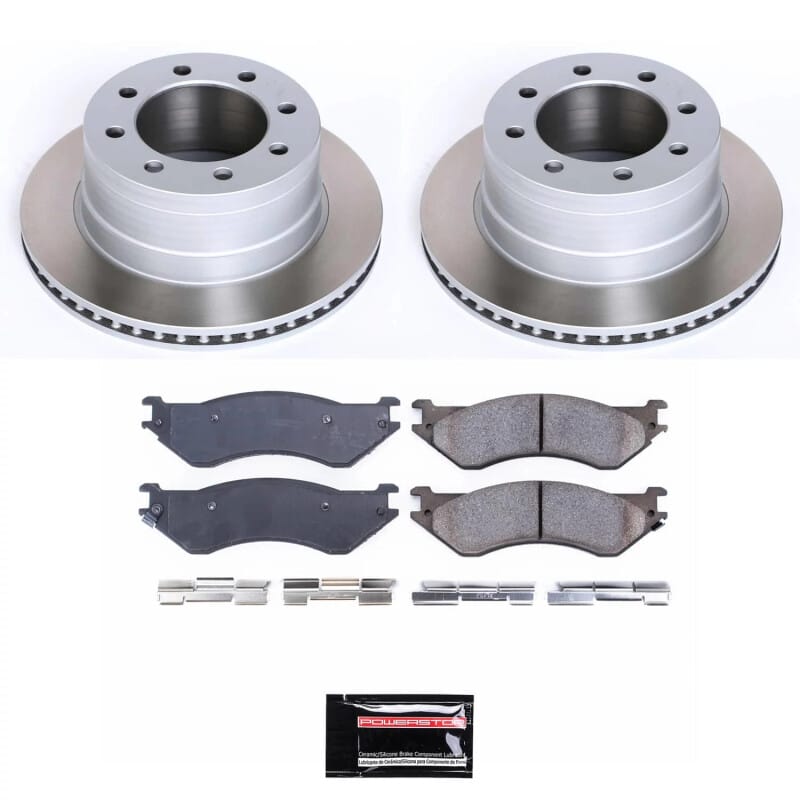 PowerStop — Semi-Coated Rotor and Low-Dust Ceramic Brake Pad Kit