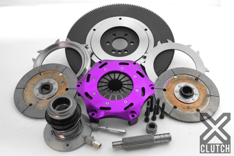 XCLUTCH — Clutch Kit Inc Chromoly Flywheel + HRB; 7  1/4" Twin Solid Ceramic Discs 