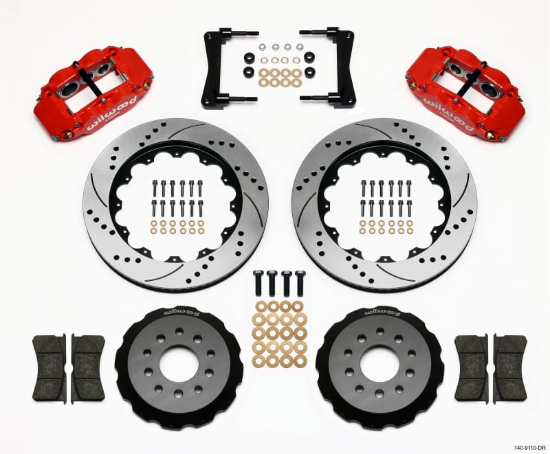 Wilwood — KIT,FRONT,MUSTANG,2005,FNSL6R,14.00 ROTOR,PERF DRILLED,RED