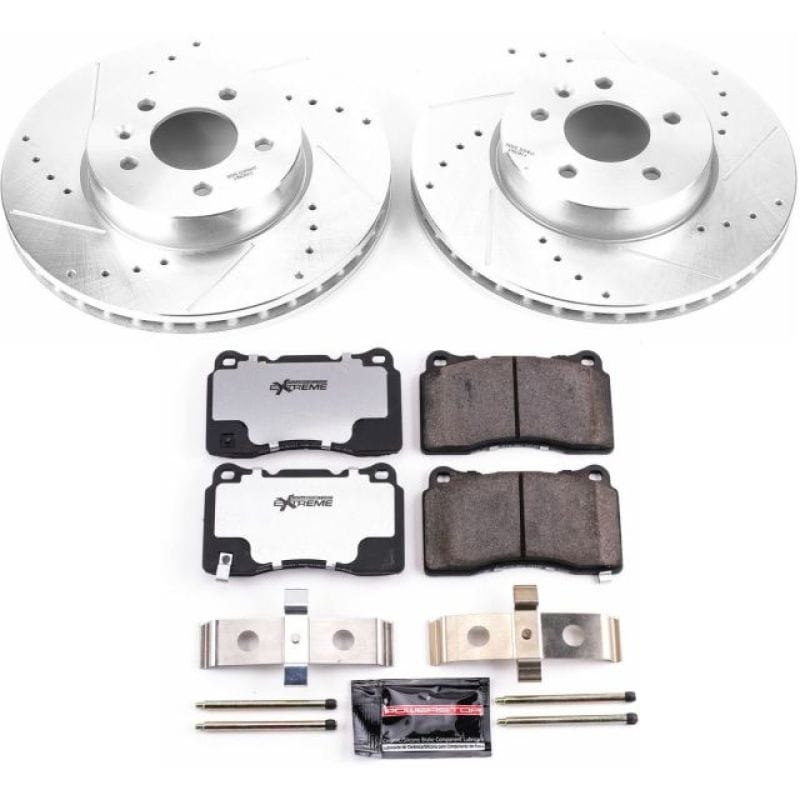 PowerStop — Z26 Street Performance Ceramic Brake Pad and Drilled & Slotted Rotor Kit