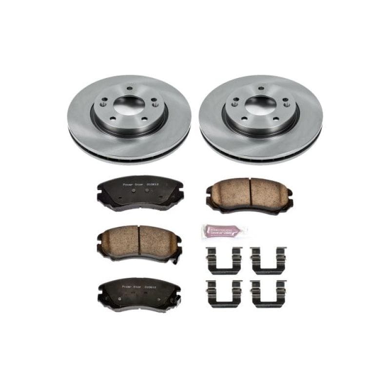 PowerStop — OE Stock Replacement Low-Dust Ceramic Brake Pad and Rotor Kit