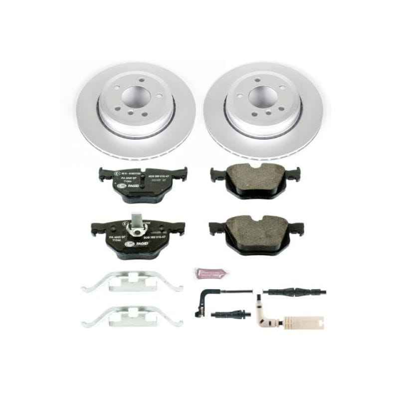 PowerStop — Genuine Geomet Coated Rotors, ECE-R90 Brake Pads + Hardware Kit
