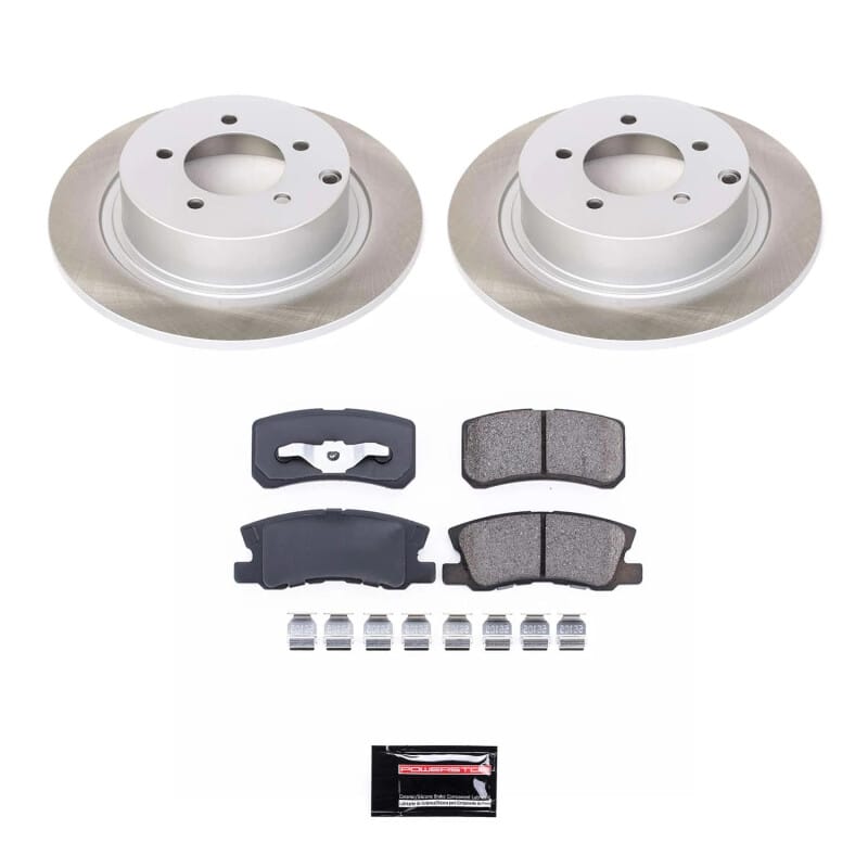PowerStop — Semi-Coated Rotor and Low-Dust Ceramic Brake Pad Kit