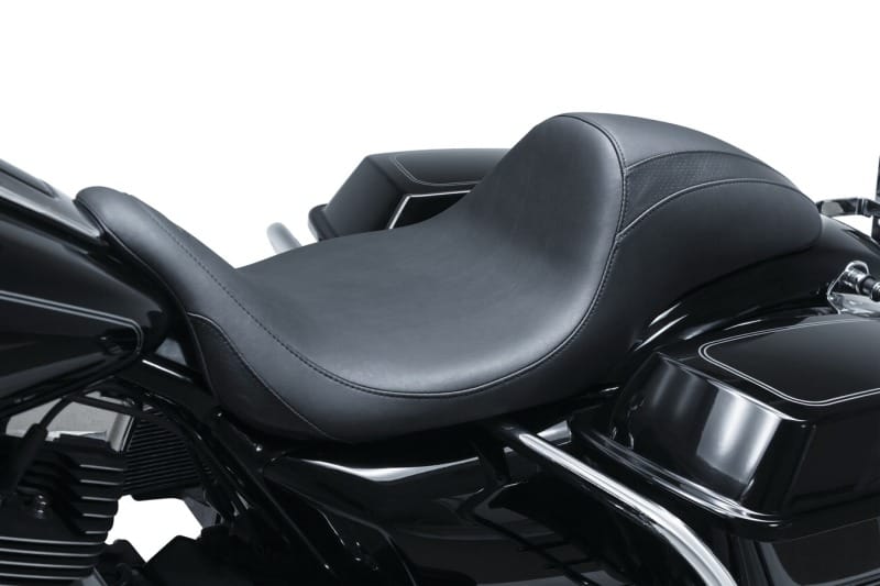 Mustang Motorcycle — Mustang 08-21 Harley Electra Glide, Rd Glide, Rd King, Str Glide Hightail Fastback 1PC Seat - Black