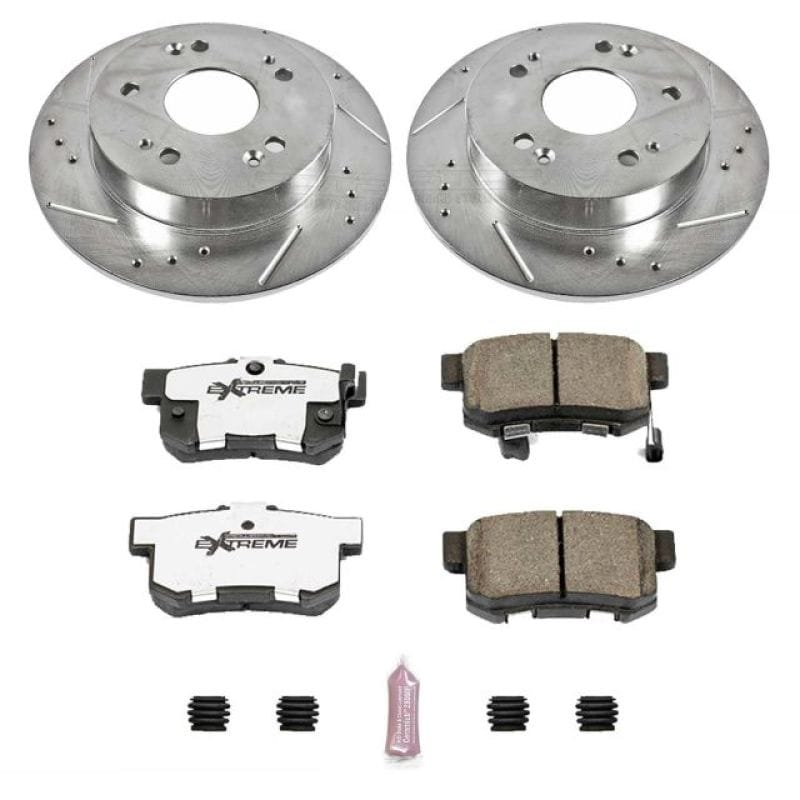 PowerStop — Z26 Street Performance Ceramic Brake Pad and Drilled & Slotted Rotor Kit