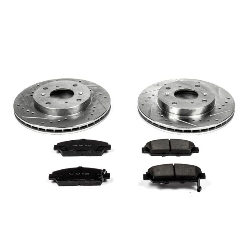 PowerStop — Z23 Daily Driver Carbon-Fiber Ceramic Brake Pad and Drilled & Slotted Rotor Kit