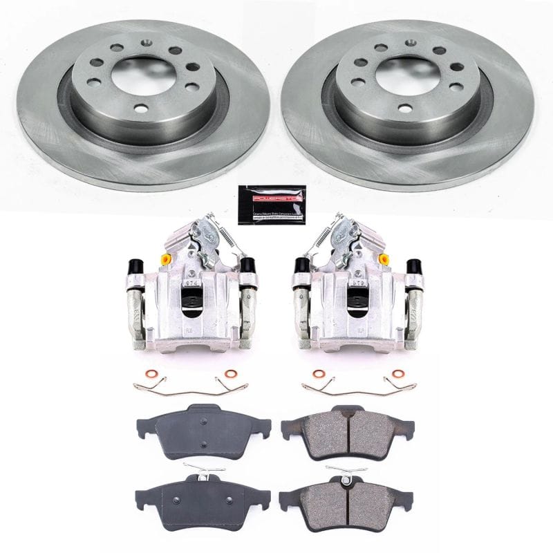 PowerStop — OE Stock Replacement Low-Dust Ceramic Brake Pad, Rotor and Caliper Kit