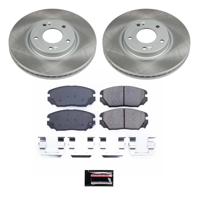 PowerStop — Semi-Coated Rotor and Low-Dust Ceramic Brake Pad Kit