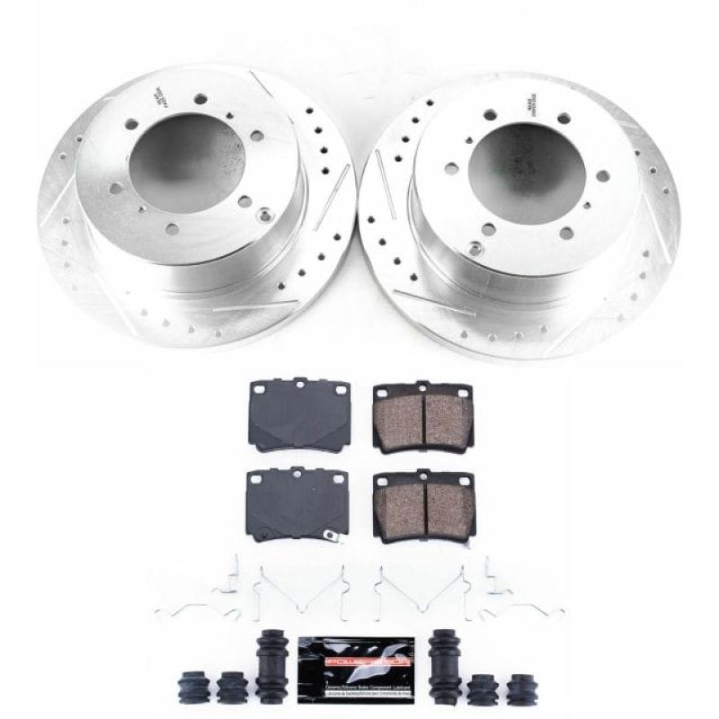 PowerStop — Z23 Daily Driver Carbon-Fiber Ceramic Brake Pad and Drilled & Slotted Rotor Kit