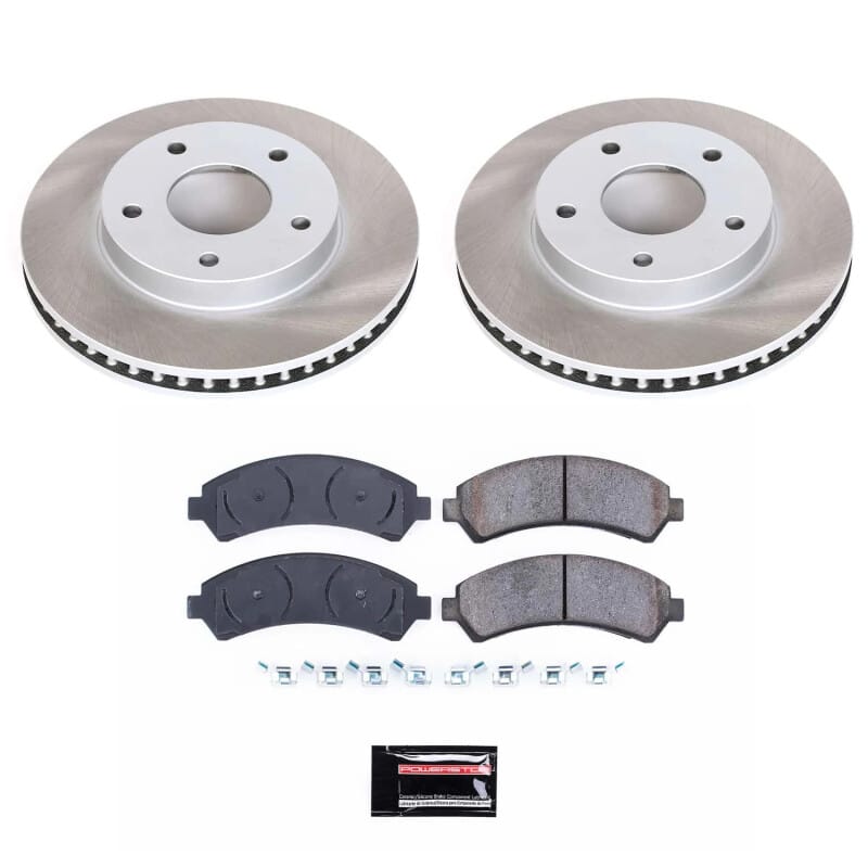 PowerStop — Semi-Coated Rotor and Low-Dust Ceramic Brake Pad Kit