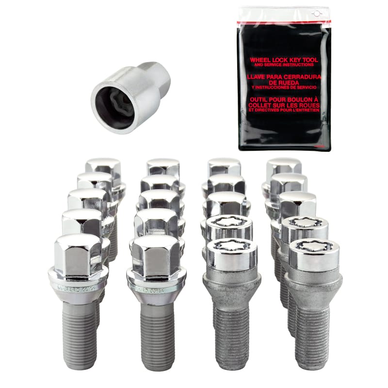 McGard — McGard 5 Lug Hex Install Kit w/Locks (Cone Seat Bolt) M14X1.25 / 17mm Hex / 27.5mm Shank L. - Chrome