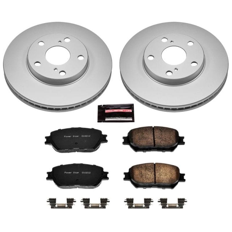 PowerStop — Genuine Geomet Coated Rotor and Low-Dust Ceramic Brake Pad Kit