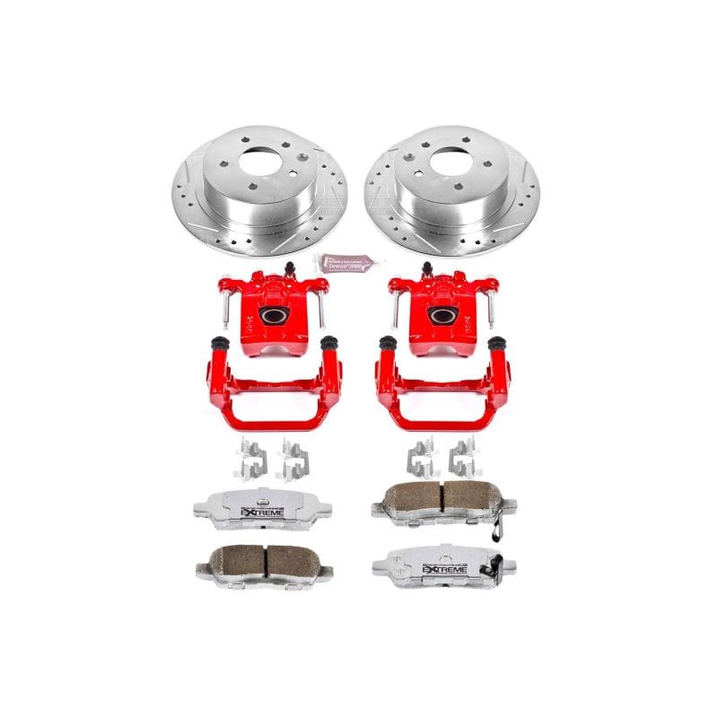 PowerStop — Z26 Street Performance Ceramic Brake Pad, Drilled Slotted Rotor, and Caliper Kit