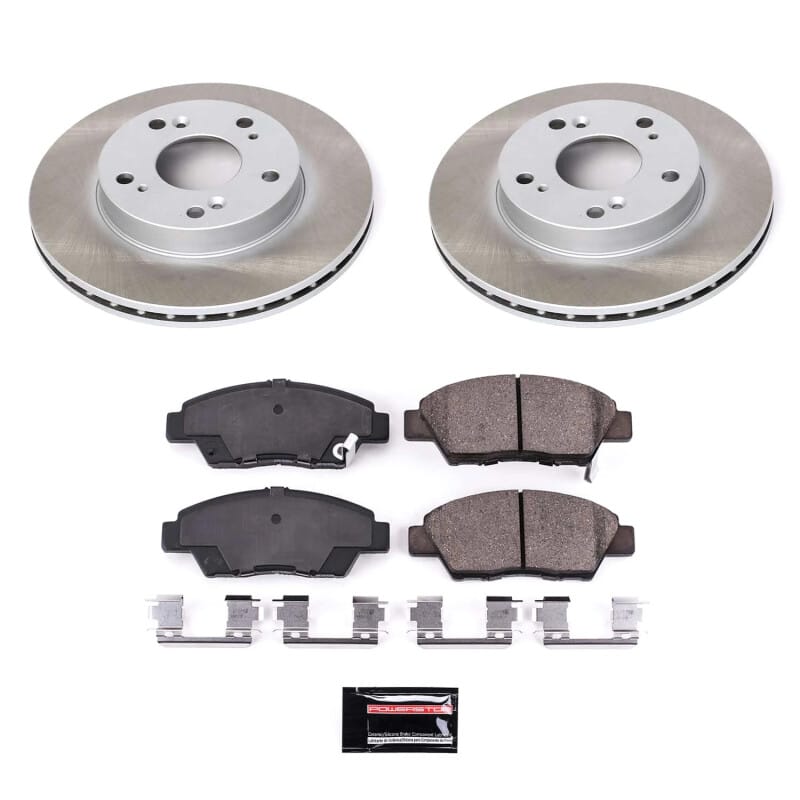 PowerStop — Semi-Coated Rotor and Low-Dust Ceramic Brake Pad Kit