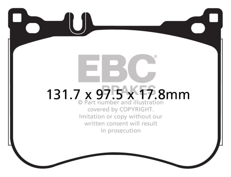 EBC — EBC 14+ Mercedes-Benz S550 4.7 Twin Turbo AMG Sport Pkg Redstuff Front Brake Pads
Disc Brake Pad