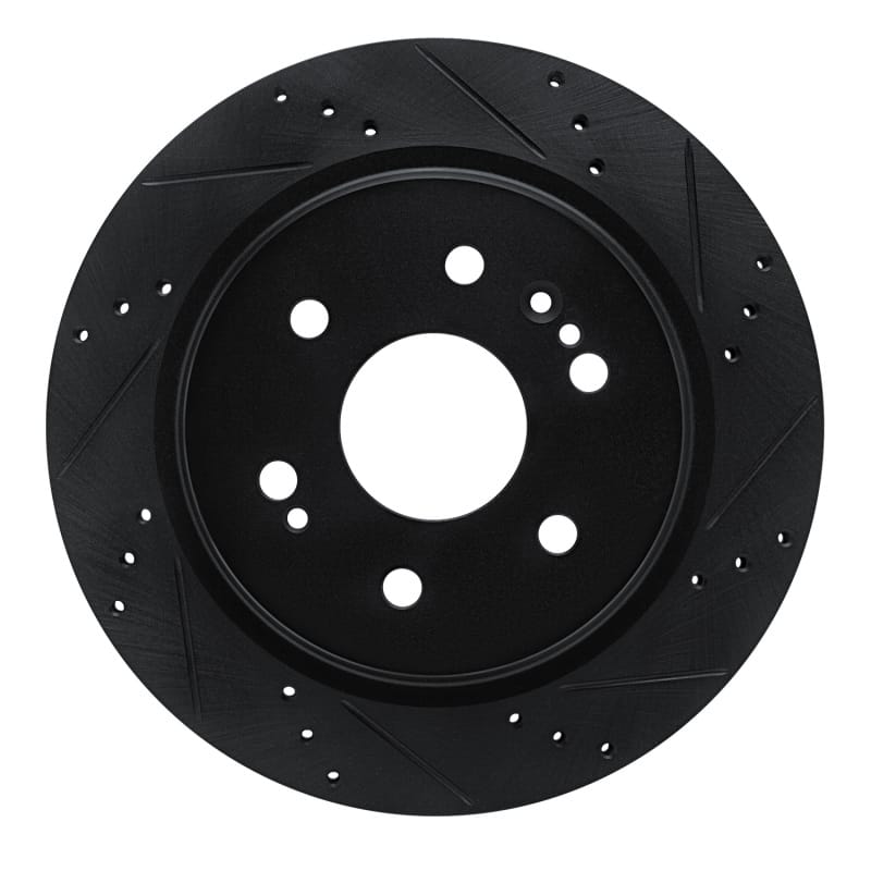 R1 Concepts — R1 Concepts Brake Rotor Drilled and Slotted Black