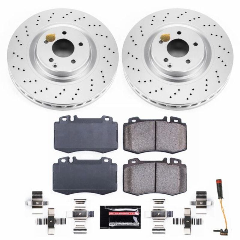 PowerStop — Genuine Geomet Coated Rotor and Carbon-Fiber Ceramic Brake Pad Kit