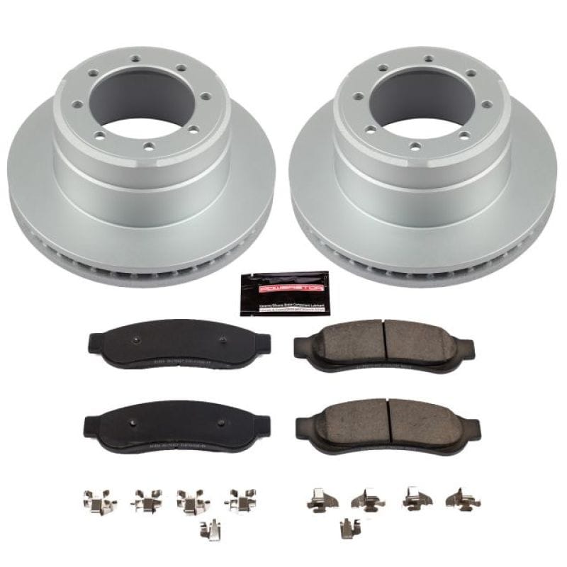 PowerStop — Genuine Geomet Coated Rotor and Low-Dust Ceramic Brake Pad Kit