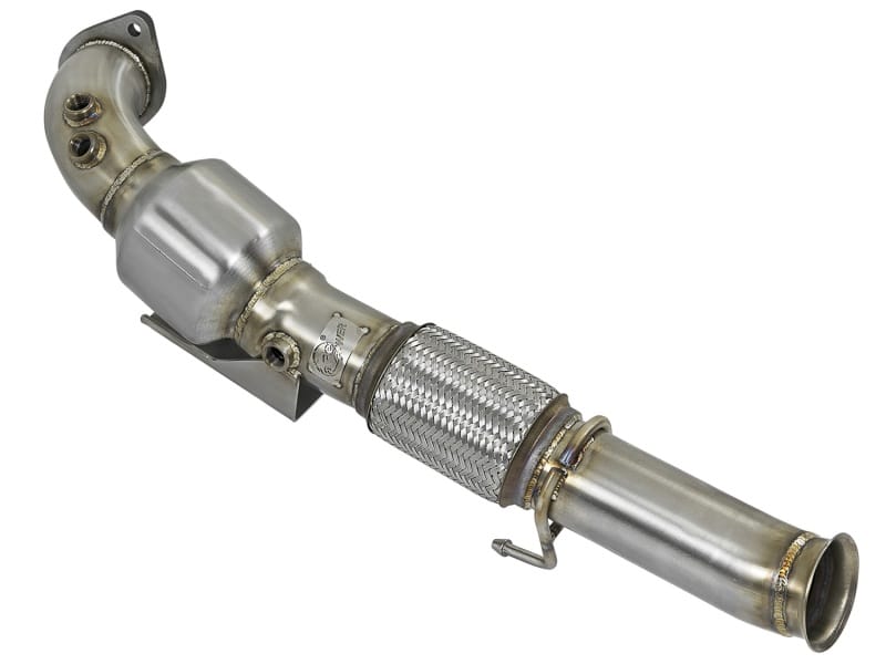 aFe — Twisted Steel Downpipe 3 IN 304 Stainless Steel w/ Cat