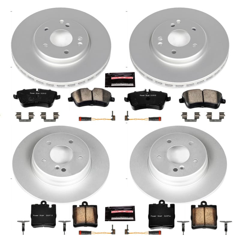 PowerStop — Genuine Geomet Coated Rotor and Carbon-Fiber Ceramic Brake Pad Kit