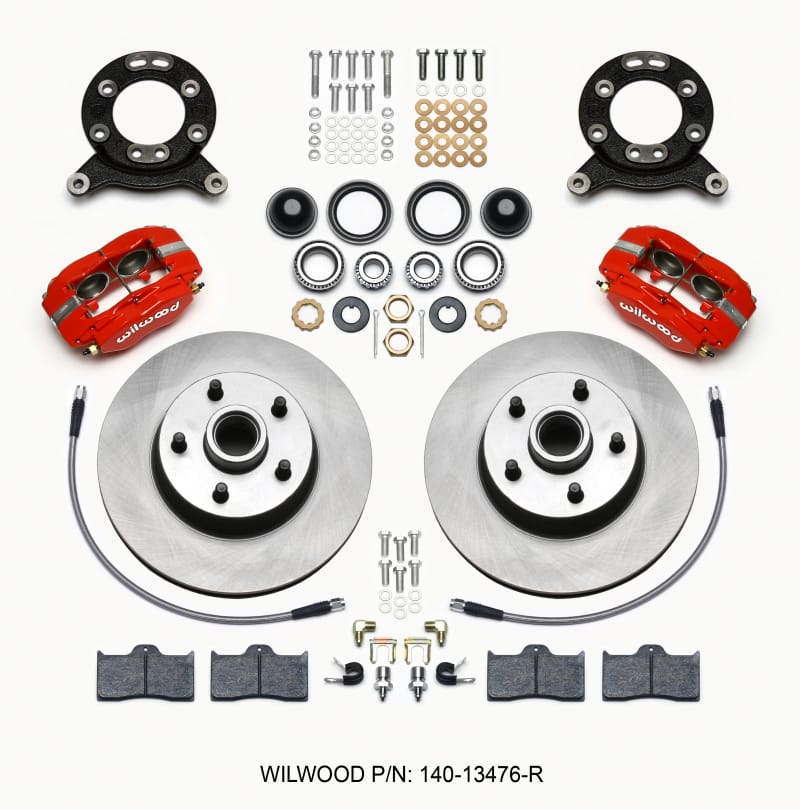 Wilwood — KIT,FRONT,MUSTANG,65-69,11.30 HUB/ROTOR RED,W/LINES